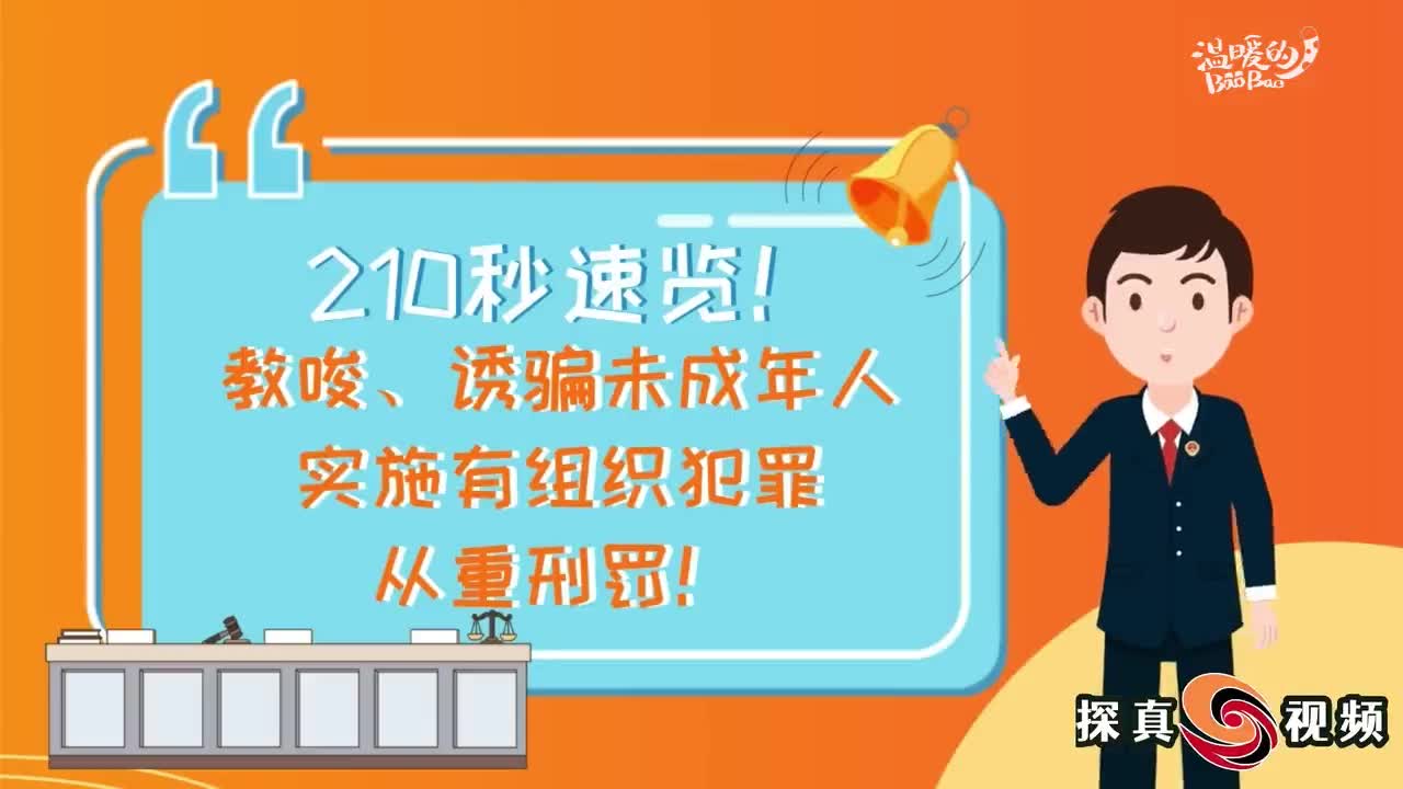 210秒速览教唆诱骗未成年人实施有组织犯罪从重处罚